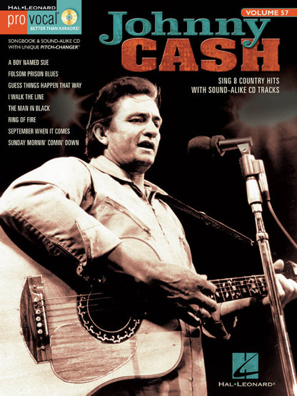 Johnny Cash Pro Vocal Men's Edition Volume 57 Bk/Cd