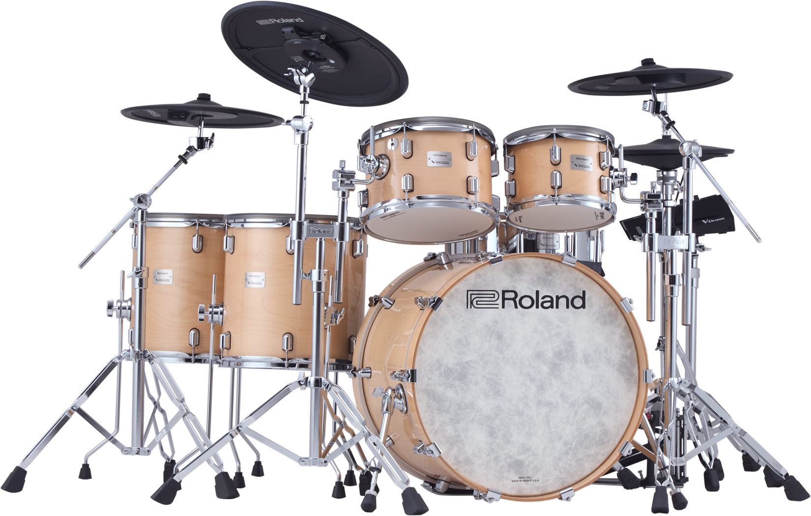 Roland VAD716 V-Drums Acoustic Design Kit in Gloss Natural