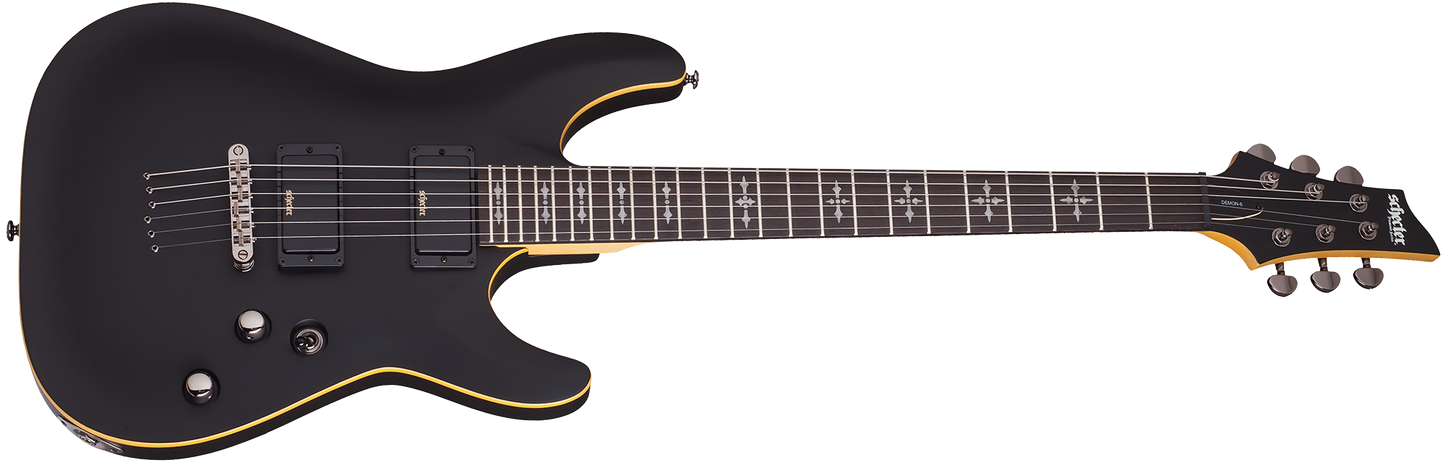 Schecter Demon 6 in Aged Black Satin