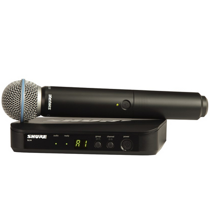 Shure Wireless Handheld System BLX2 Tx; BETA58 Mic; BLX4 Rx Auto Setup 614-638MHz