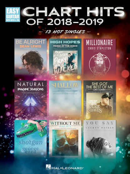 Chart Hits of 2018-2019 Easy Guitar Notes & Tab