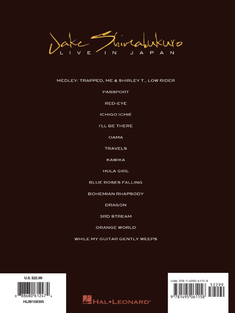 Jake Shimabukuro Live in Japan UKE TAB