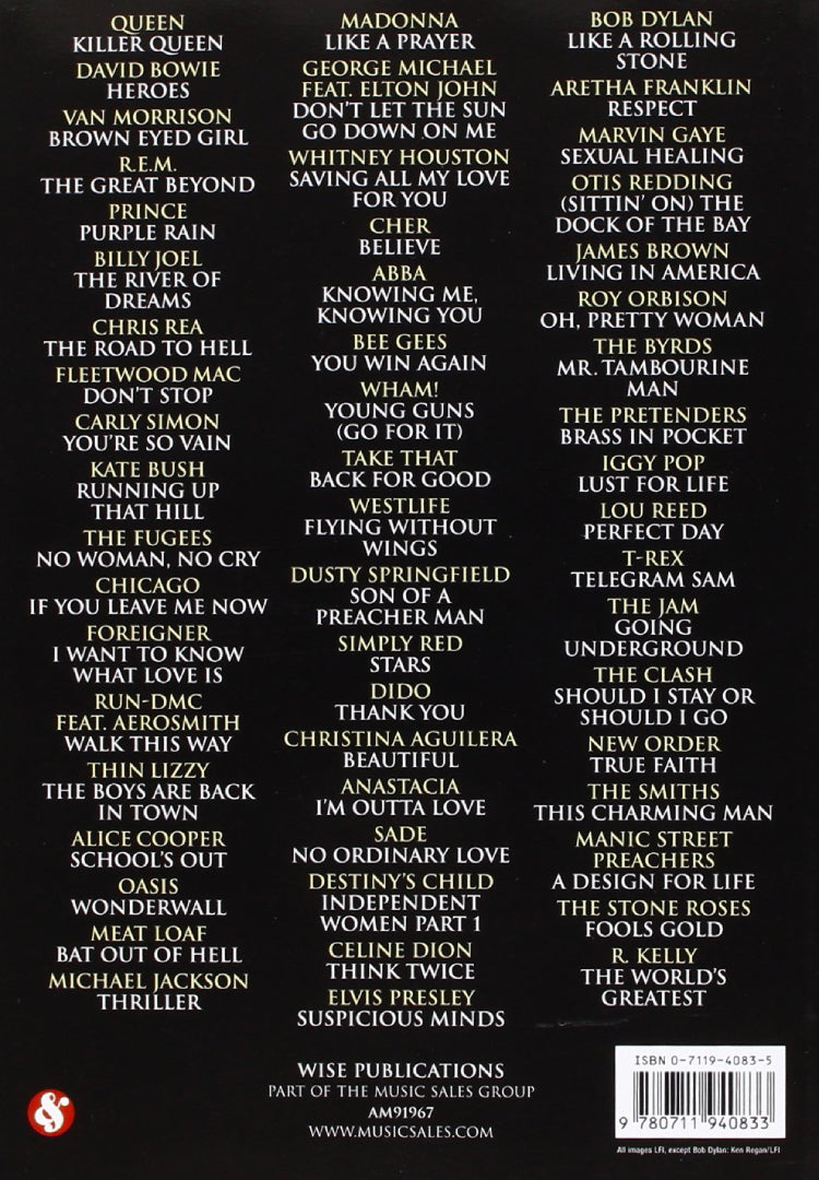 The Worlds Greatest Artists And Bands Chord Songbook