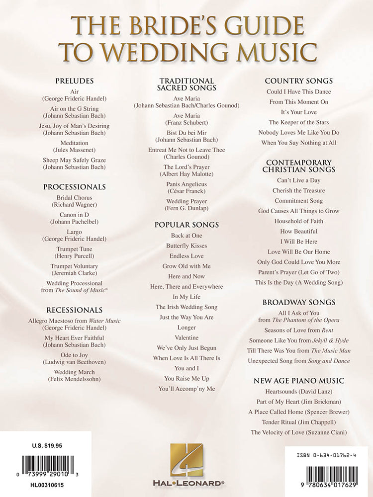 The Bride's Guide To Wedding Music 2nd Edition PVG
