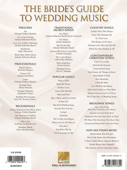 The Bride's Guide To Wedding Music 2nd Edition PVG