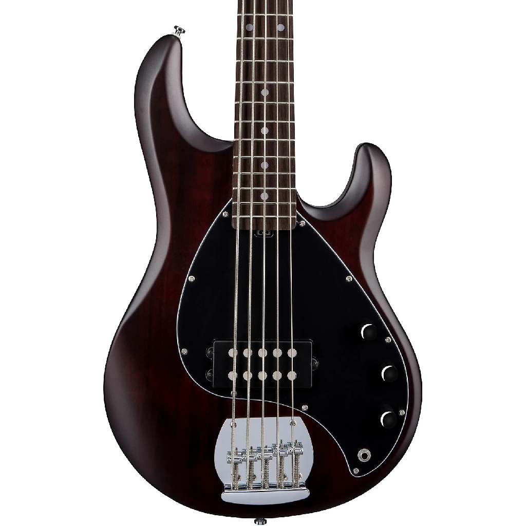 Sterling by Music Man StingRay Ray5 5-String, Jatoba Fingerboard in Walnut Satin