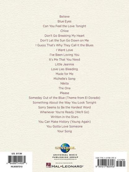 The Love Songs of Elton John PVG