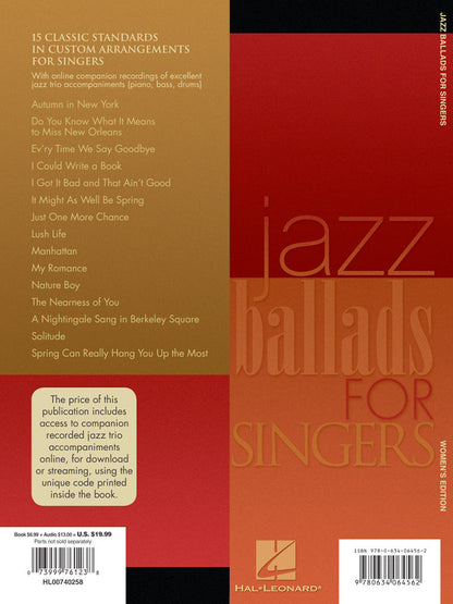 Jazz Ballads For Singers Women's Edition BK/OLA