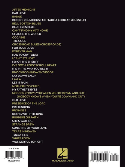 Eric Clapton Sheet Music Anthology PVG