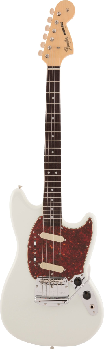 Fender Made in Japan Traditional 60s Mustang, Rosewood Fingerboard in Olympic White