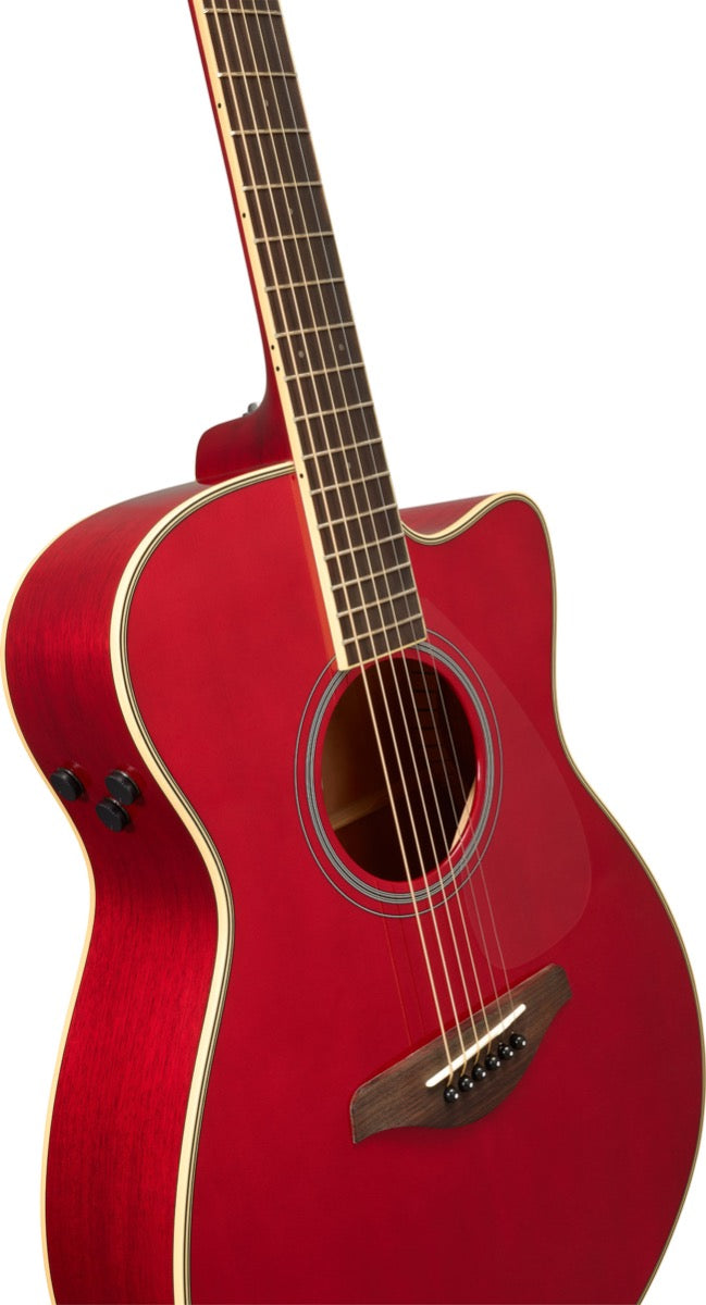 Yamaha FSC TA TransAcoustic Guitar in Ruby Red