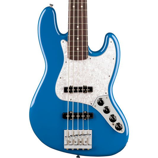 Fender Player II Modified Active Jazz Bass V, Rosewood Fingerboard in Electric Blue