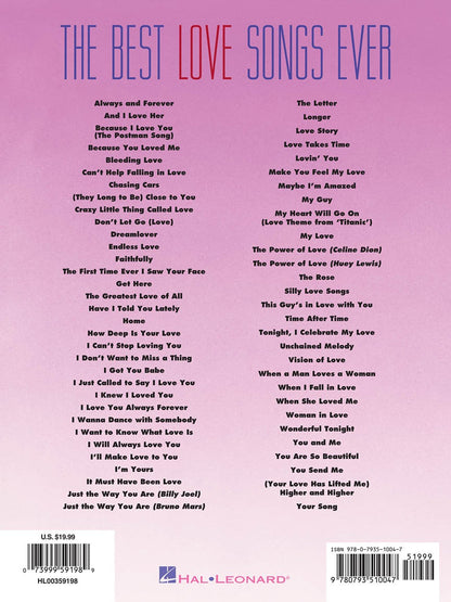 The Best Love Songs Ever 2nd Edition
