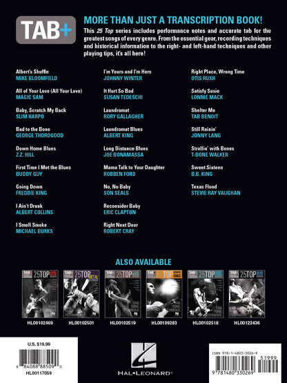 25 Top Blues Songs Tab Tone Technique Tab+