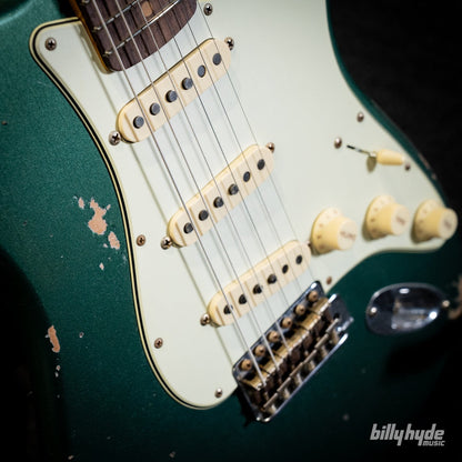 Fender Custom Shop Limited Edition 1964 L-Series Stratocaster Heavy Relic Electric Guitar in Aged Sherwood Green Metallic