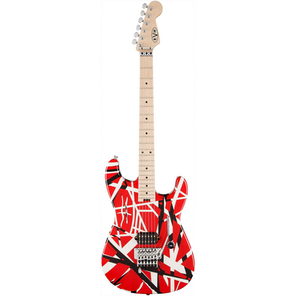 EVH Striped Series Electric Guitar in Red with Black Stripes
