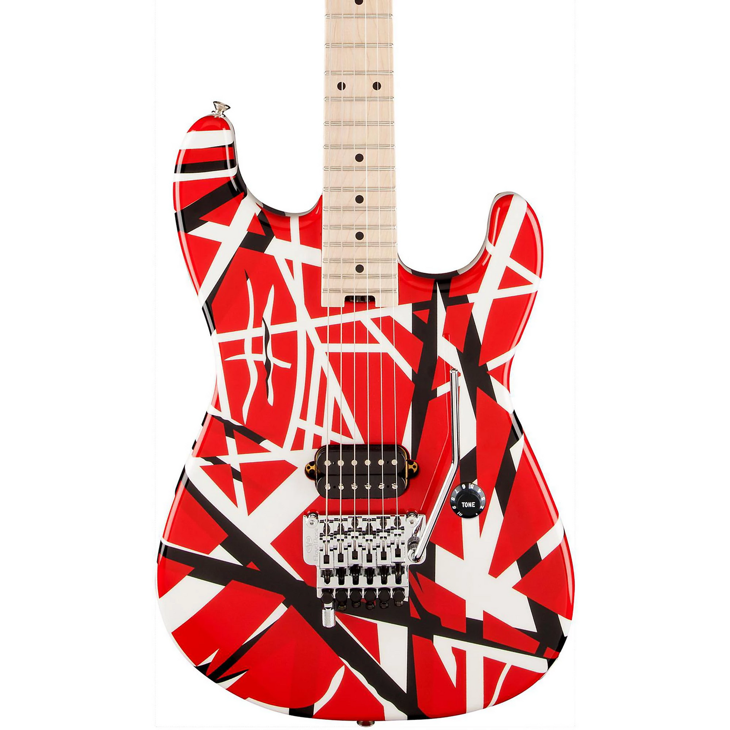EVH Striped Series Electric Guitar in Red with Black Stripes