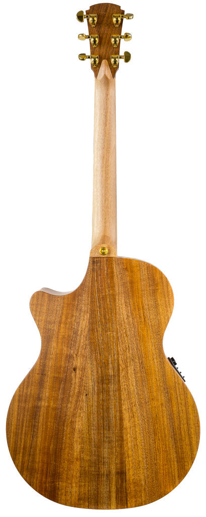 Cole Clark AN2EC-BLBL-AE-HUM Humbucker Acoustic Electric Guitar in Natural Satin