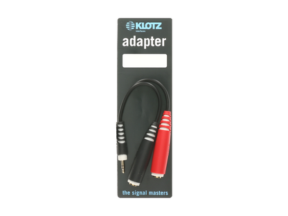 Klotz AYS3 Short Y Cable 20cm TRS 3.5 mm To 2xTS 6.35 mm