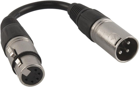 Chauvet DJ DMX5F3M 5 Pin to 3 Pin Converter DMX Cable