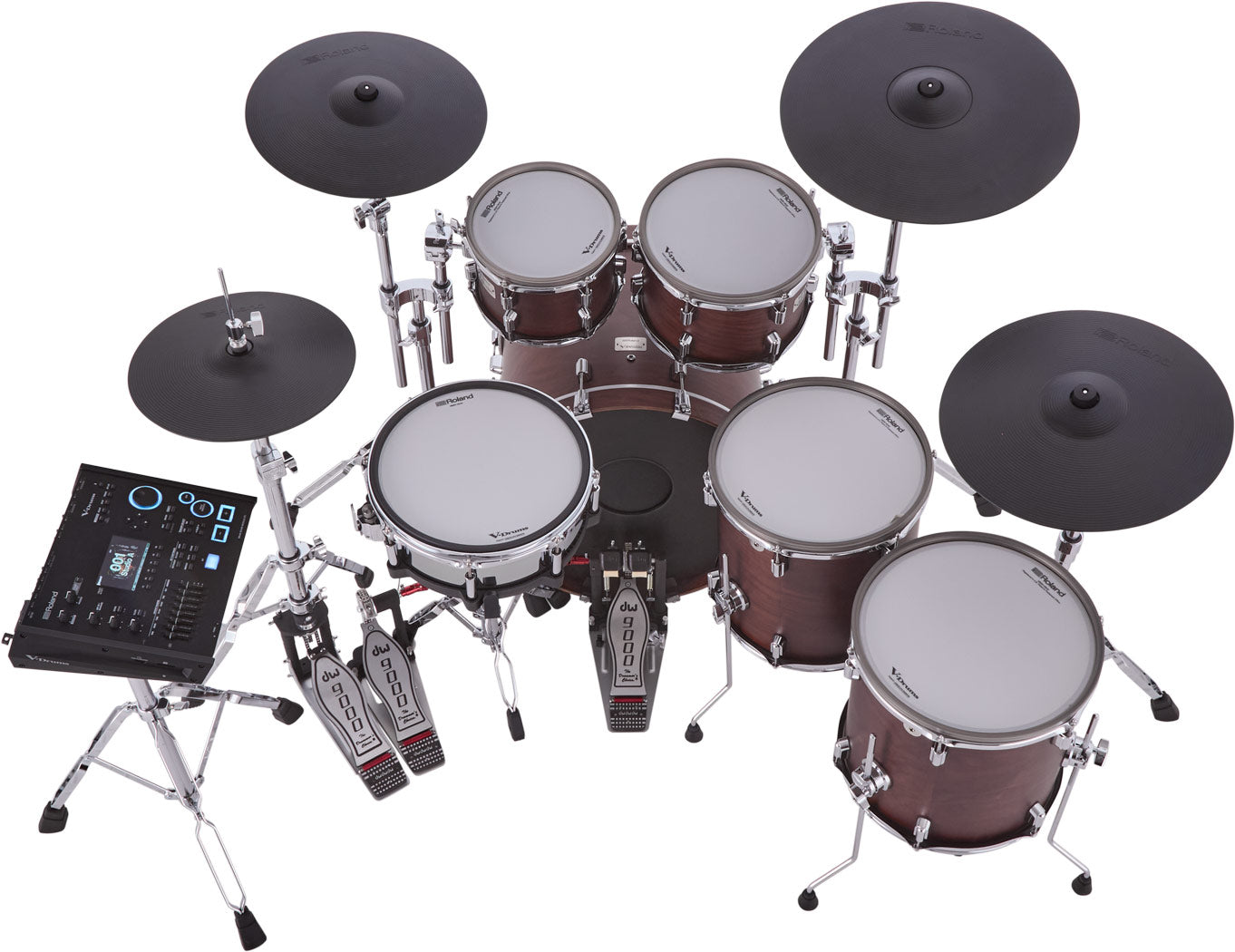 Roland VAD716 V-Drums Acoustic Design Kit in Satin Walnut