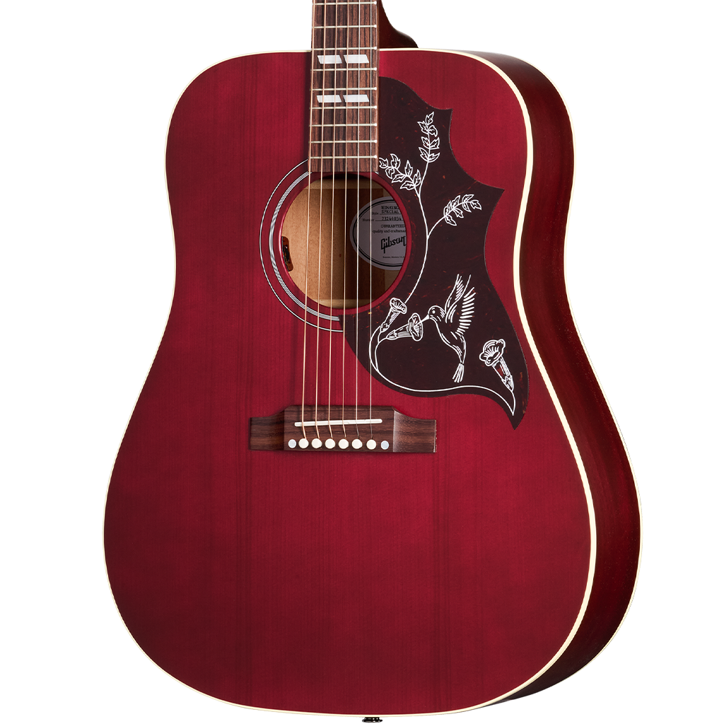 Gibson Hummingbird Special Acoustic Electric Guitar in Satin Wine Red