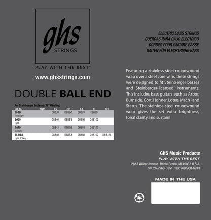 GHS 5600  Bass Double Ball End Guitar String 40-102 Gauge