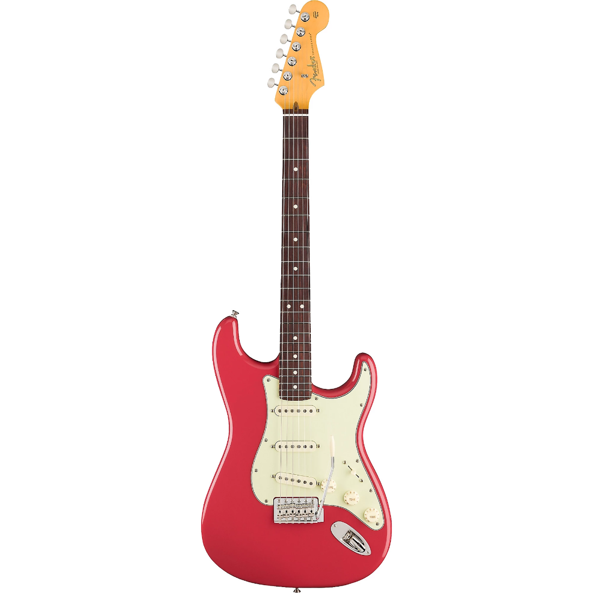 Fender American Professional Classic Stratocaster Electric Guitar, Rosewood Fingerboard in Faded Dakota Red