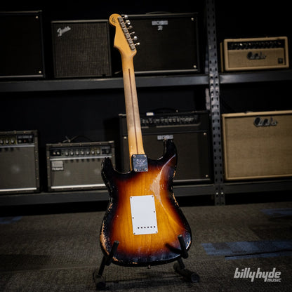 Fender Custom Shop Limited Edition 70th Anniversary 1954 Stratocaster Heavy Relic Electric Guitar in Wide-Fade 2-Color Sunburst