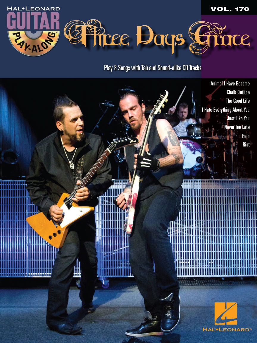 Three Days Grace Guitar Play Along Volume 170 Bk/Cd