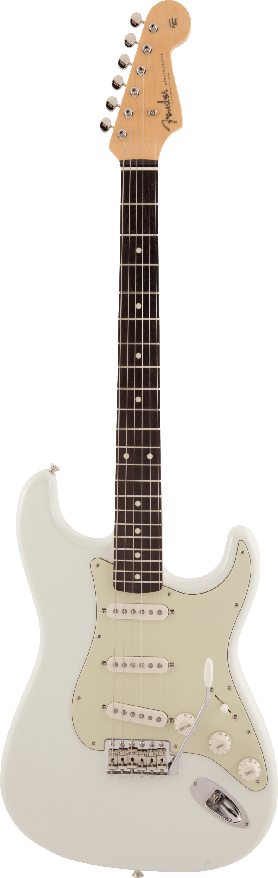 Fender Made in Japan Traditional 60s Stratocaster, Rosewood Fingerboard in Olympic White