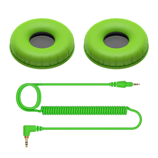 Pioneer DJ Coiled Cable And Ear Pads in Green