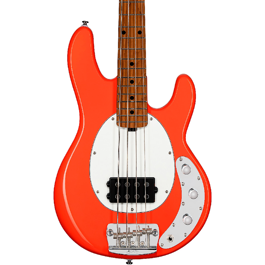 Sterling by Music Man StingRay 4 Short Scale Bass Guitar in Fiesta Red