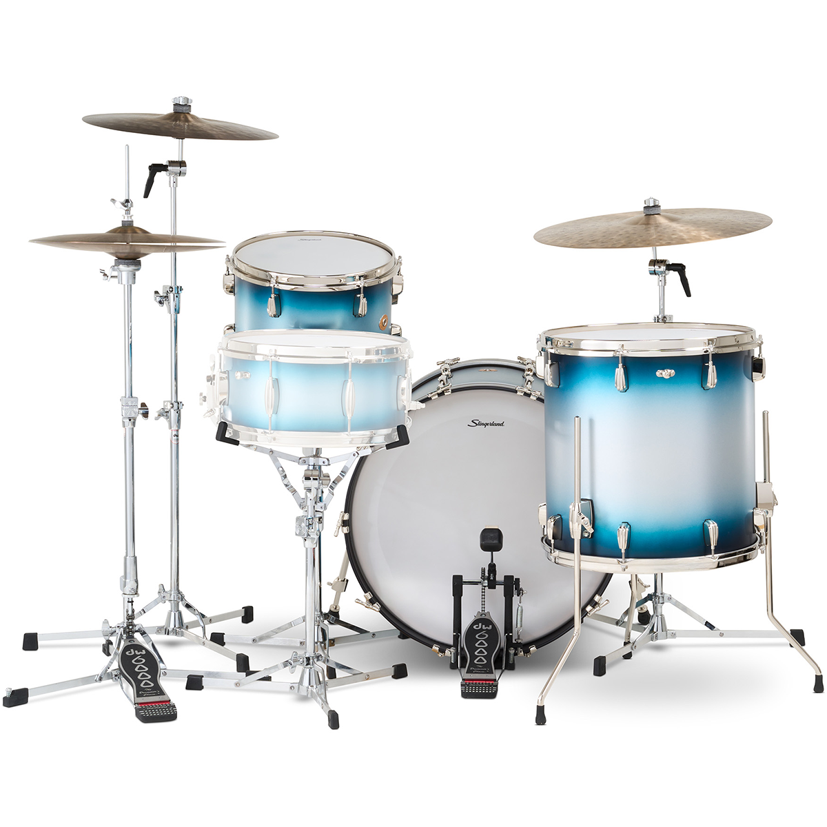 Slingerland Radio King 3-Piece Outfit Shell Pack in Blue & Silver Lacquer