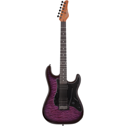 Schecter Traditional Pro Electric Guitar in Trans Purple Burst
