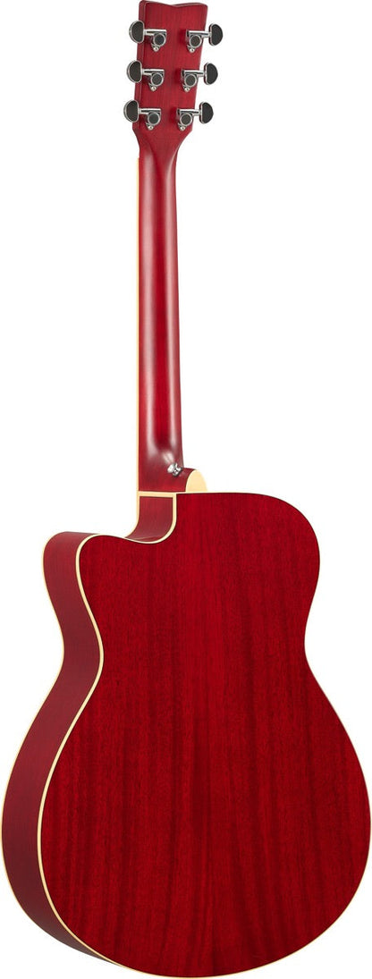Yamaha FSC TA TransAcoustic Guitar in Ruby Red