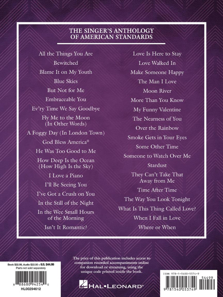 The Singer's Anthology of American Standards Soprano Edition BK/OLA