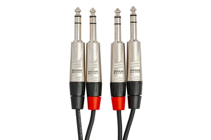 HOSA HSS010X2 10FT Pro Stereo Interconnect Dual REAN 1/4" TRS To Same