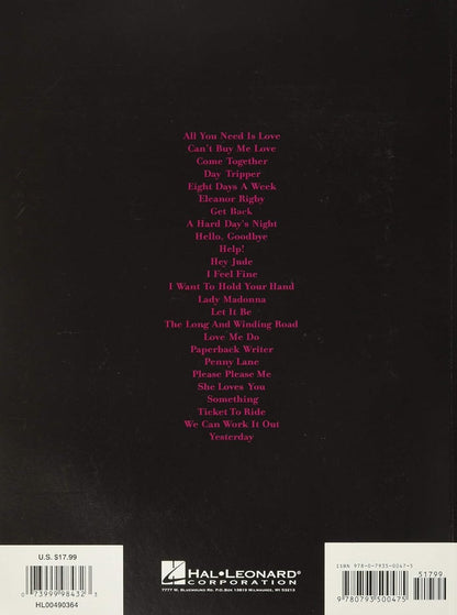 The Beatles Greatest Hits Easy Piano