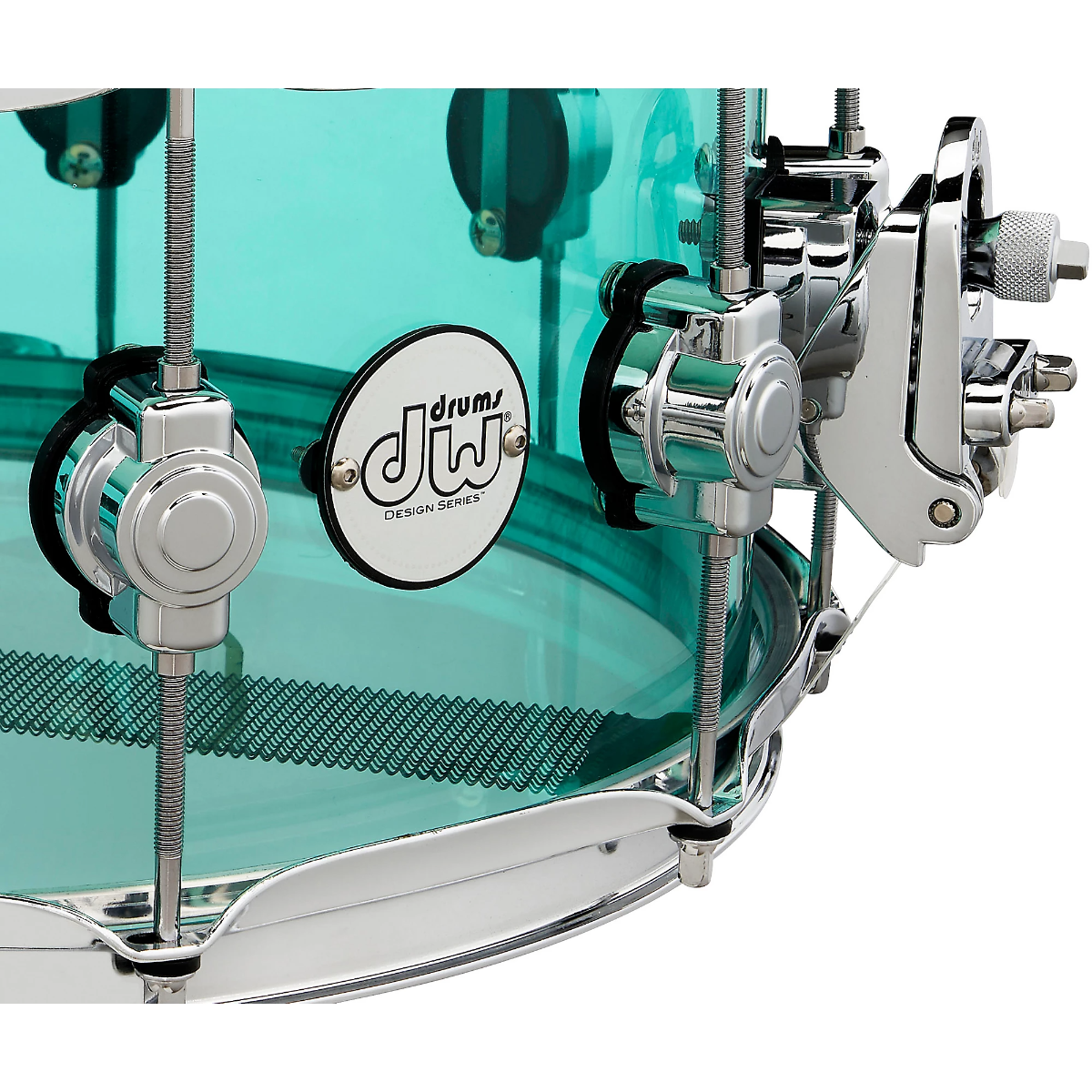 DW Design Series Acrylic 6.5" x 14" Sea Glass Snare Drum