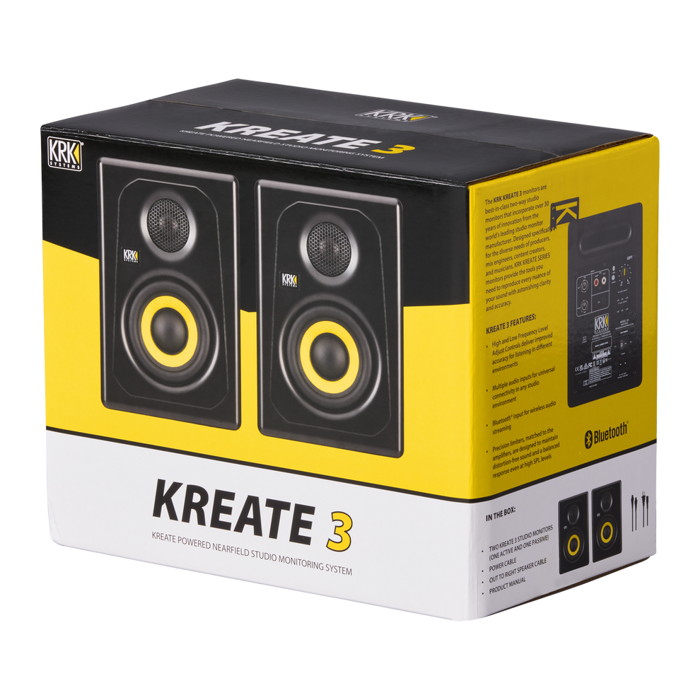 KRK Kreate 3 Active 3" Two-Way Studio Reference Monitors (Pair)