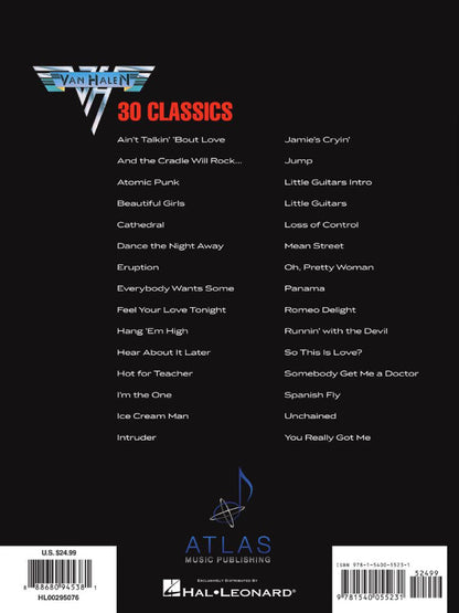 Van Halen 30 Classics Updated Edition Recorded Version Guitar Tab