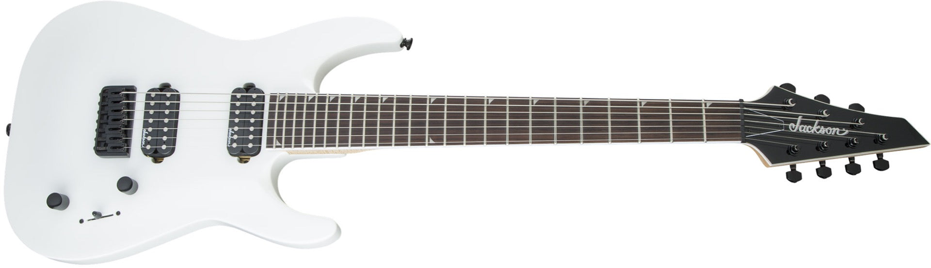 Jackson JS Series Dinky Arch Top JS32 7 DKA HT 7 String in Snow White
