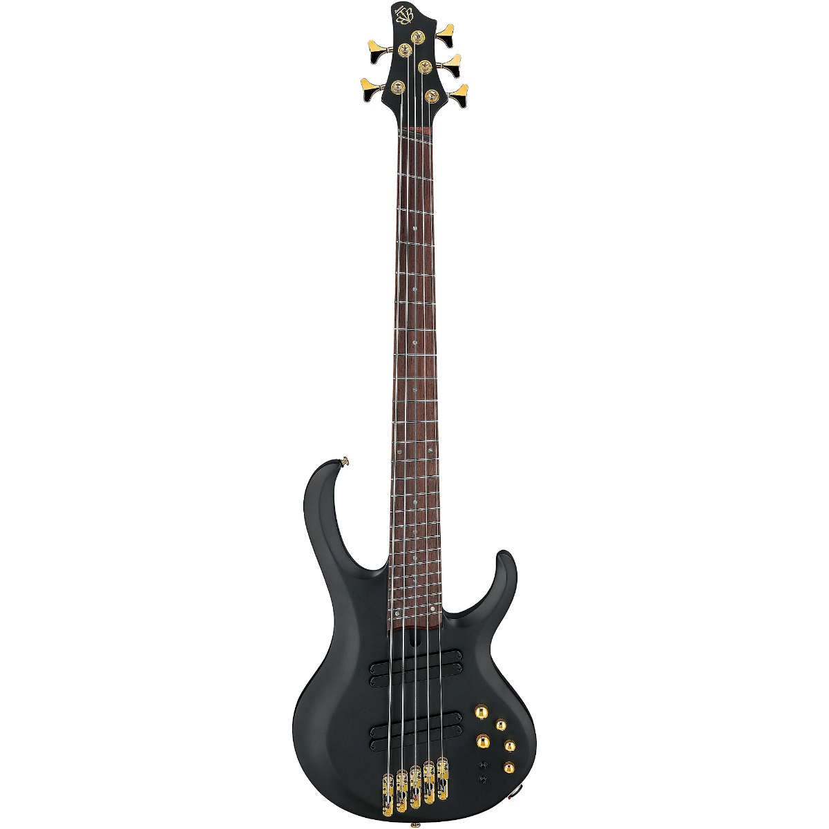 Ibanez BTB605LM 5-String Electric Bass Guitar in Black Flat