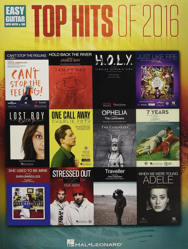 Top Hits Of 2016 Easy Guitar Notes And Tab