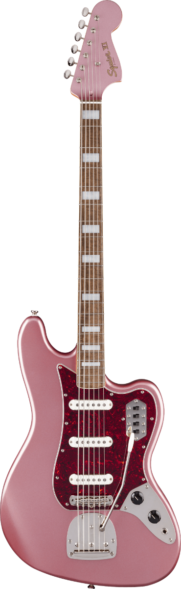 Squier FSR Classic Vibe Bass VI, Laurel Fingerboard, Tortoiseshell Pickguard, Matching Headstock in Burgundy Mist Metallic