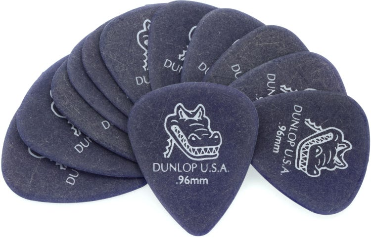 Dunlop Gator Grip Guitar Picks .96mm 12 Pack in Grey