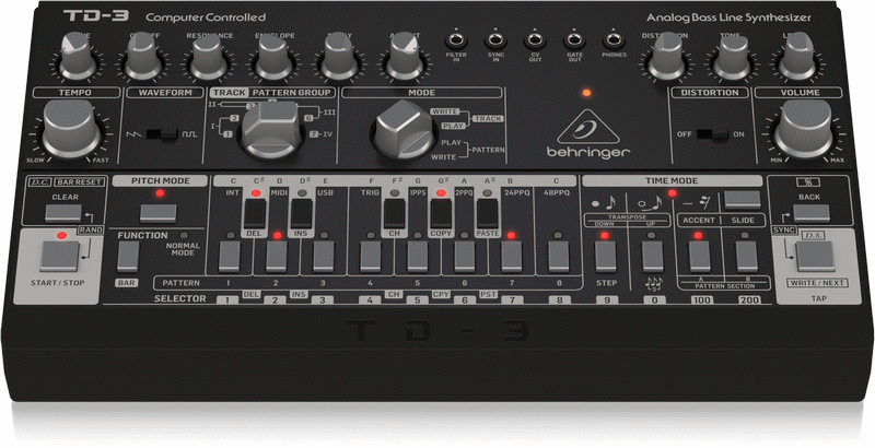 Behringer TD3 BK Analog Bass Line Synthesizer