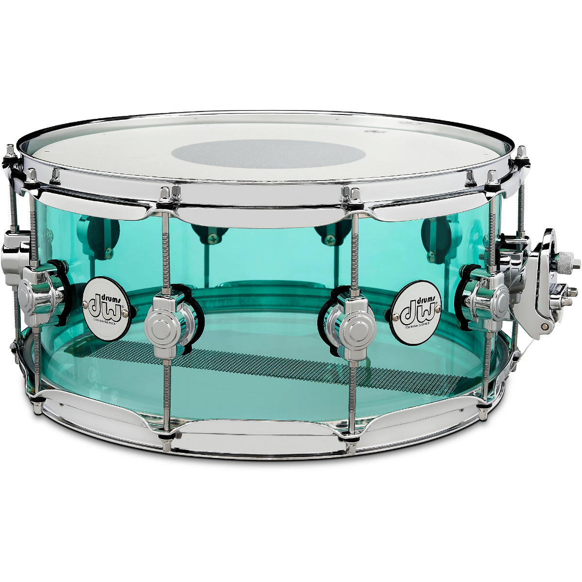 DW Design Series Acrylic 6.5" x 14" Sea Glass Snare Drum