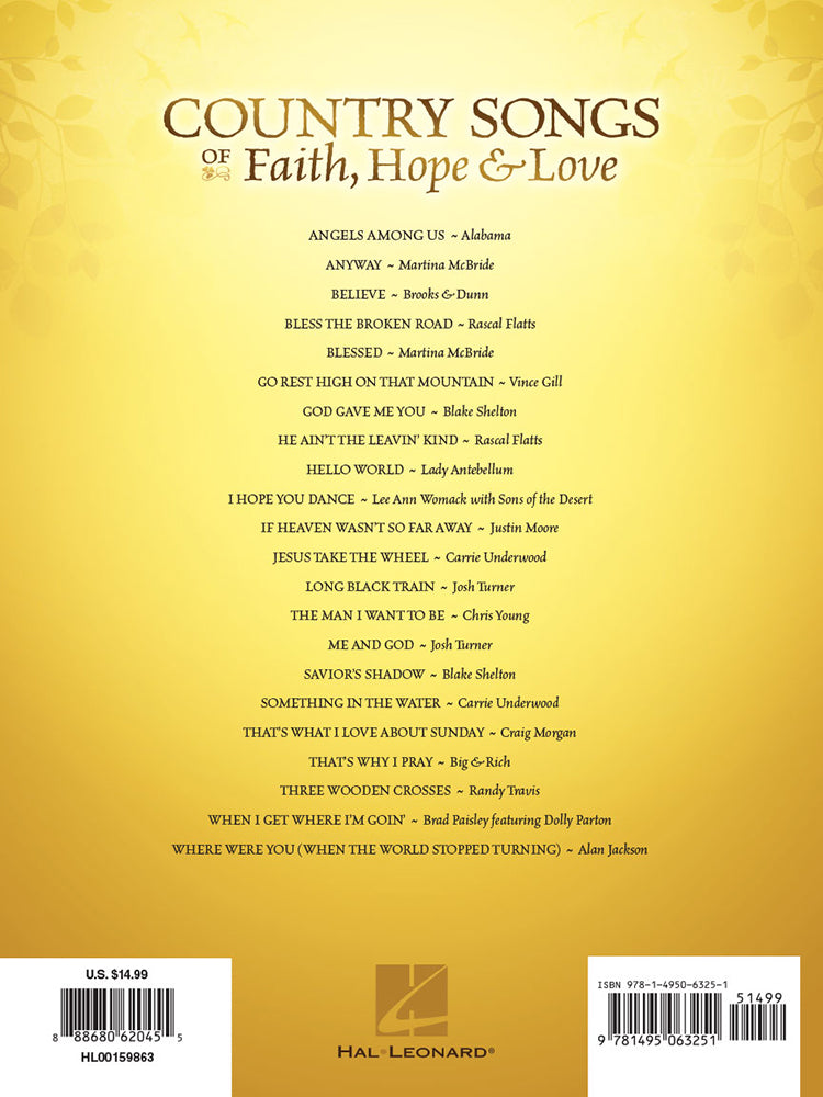Country Songs Of Faith Hope & Love 2nd Edition PVG